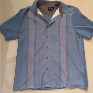 Nat Nast Large 100% silk short sleeve button shirt